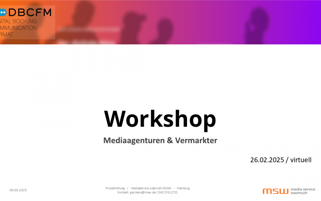 Präsentation des ersten DBCFM-Workshops 2025